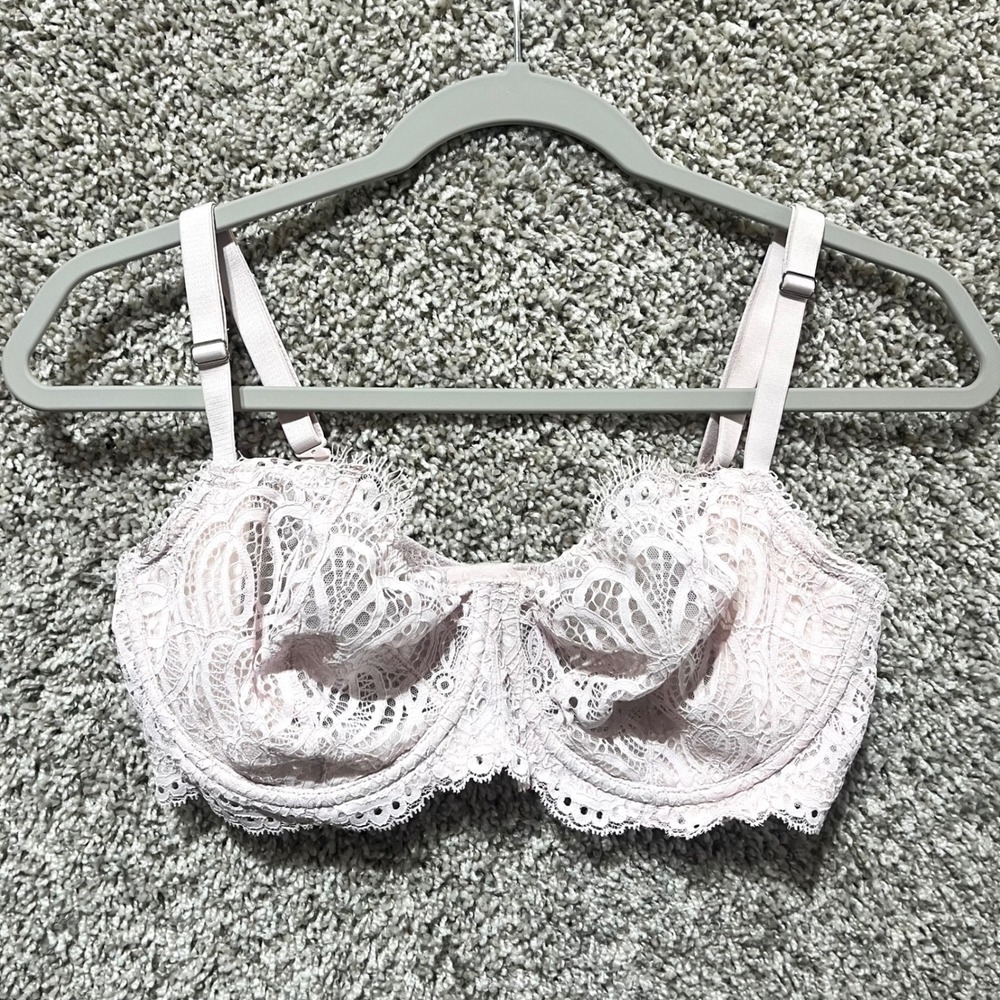 Victoria's Secret Bra Womens 36DD Pink Dream Angels Push-up Without Padding Lace